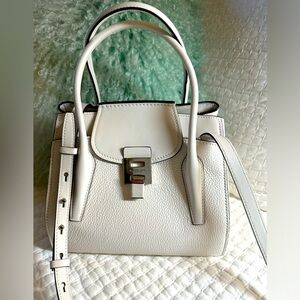 Michael Kors Collection Bancroft White Leather Handbag